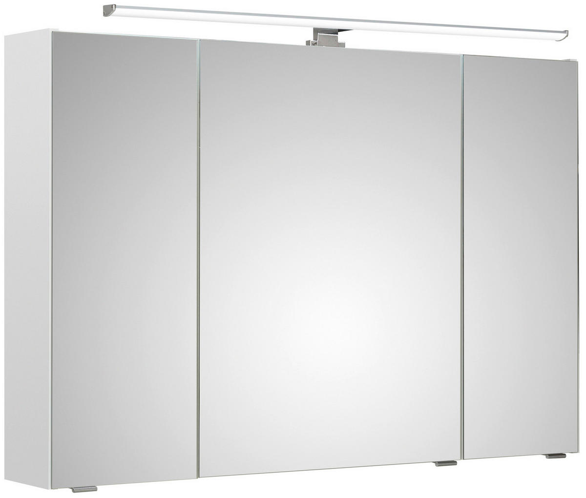 TÜKRÖS SZEKRÉNY 105/70/16 cm  - krómszínű/fehér, Konventionell, faalapú anyag/Üveg (105/70/16cm) - Xora