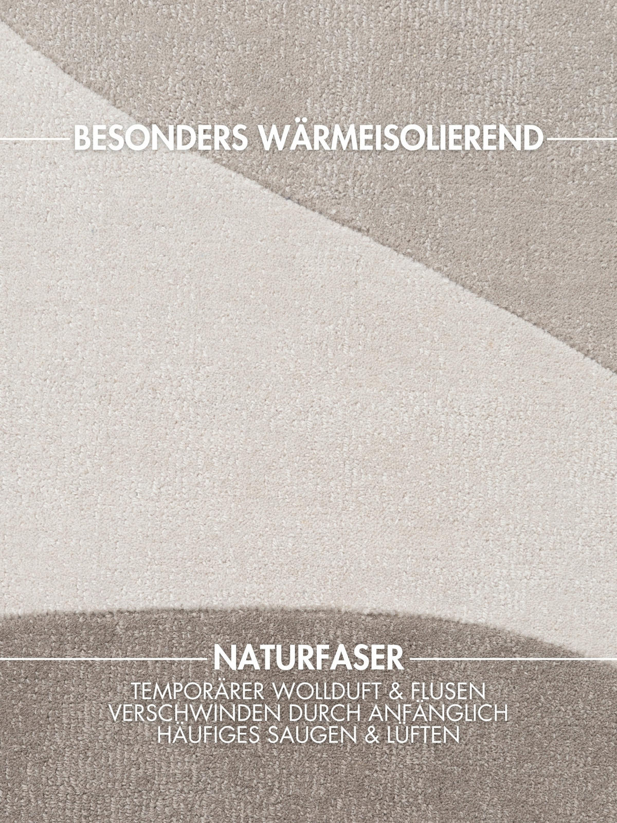 WOLLTEPPICH 200 cm Hackney Grau, Beige Blatt  - Beige/Grau, Basics, Textil (200cm) - Ted Baker