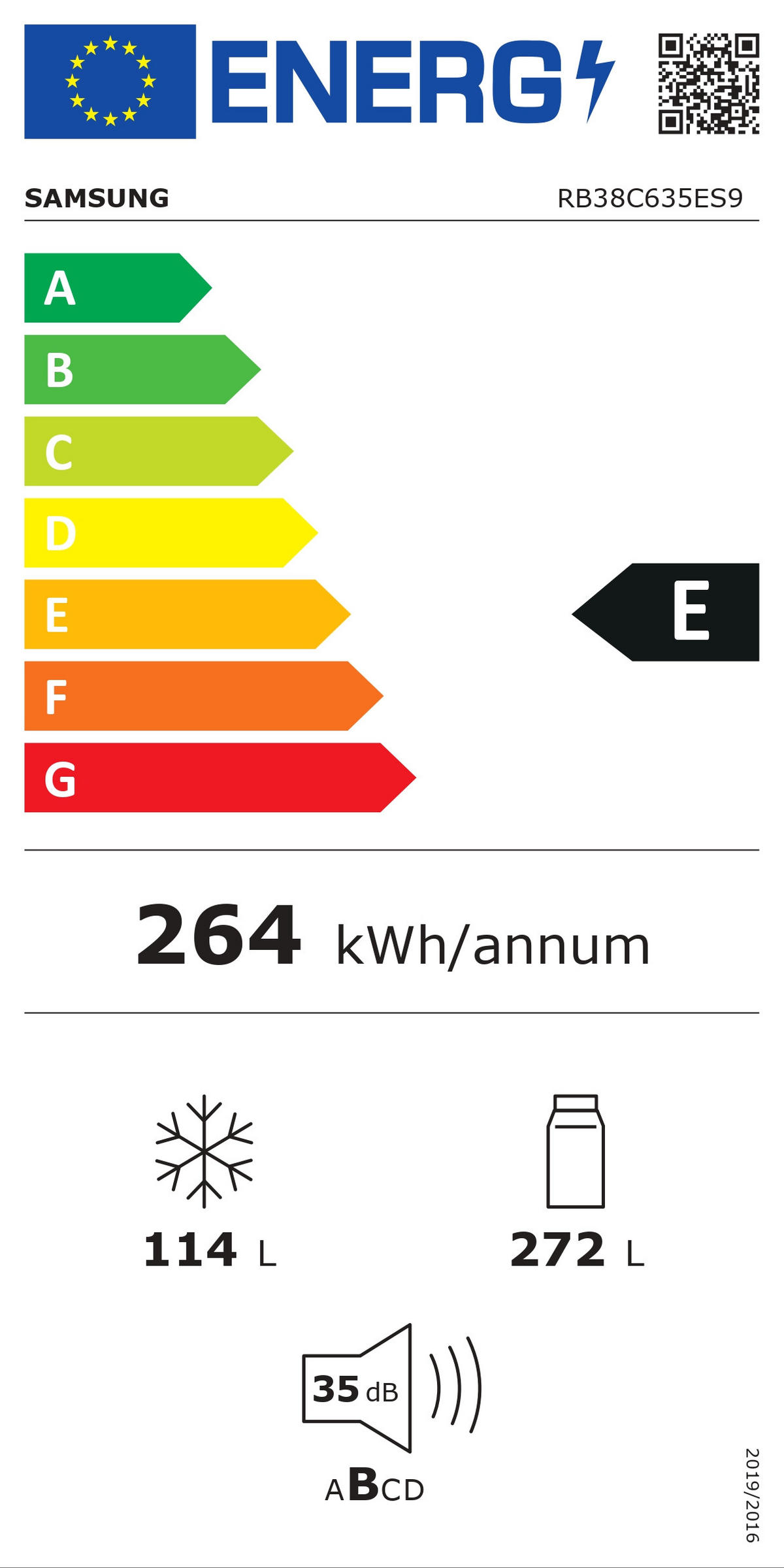 KÜHL-GEFRIER-KOMBINATION RB38C635ES9/EF  - Edelstahlfarben, Basics, Glas/Kunststoff (65,8/203/59,5cm) - Samsung