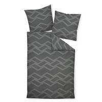 BETTWÄSCHE J.D. Makosatin 135/200 cm  - Graphitfarben, Design, Textil (135/200cm) - Janine