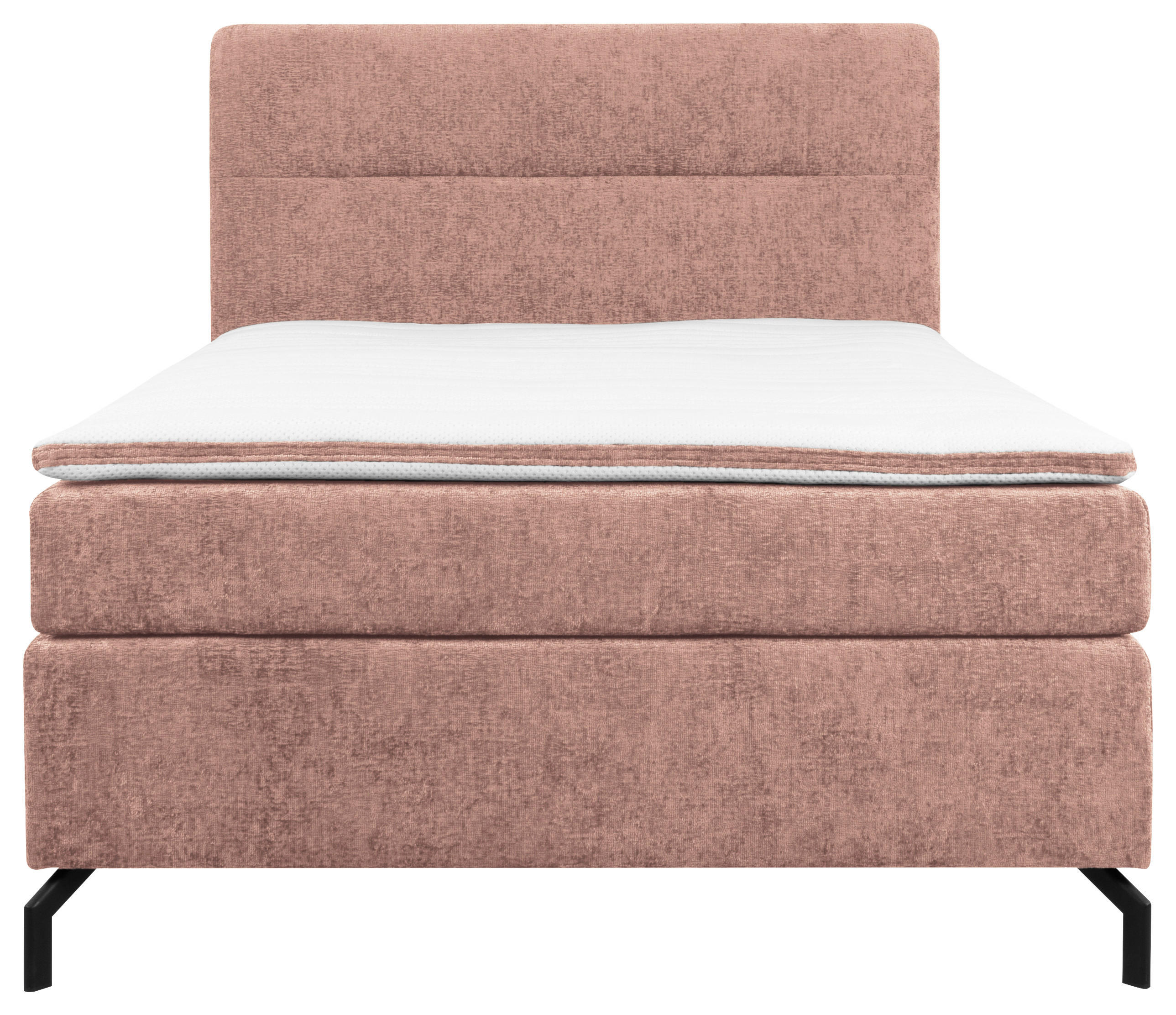 BOXSPRINGBETT 140/200 cm  in Rosa  - Schwarz/Rosa, Design, Textil/Metall (140/200cm) - Esposa
