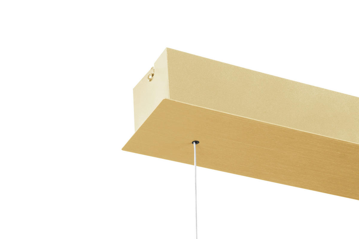 ZÁVESNÉ LED SVIETIDLO, 115/7,5/150 cm  - mosadzná, Design, kov (115/7,5/150cm) - Dieter Knoll
