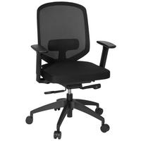 OTOČNÁ ŽIDLE, síťovina, plochá tkanina, černá - černá, Moderní, textil/plast (56/105/47cm) - MID.YOU