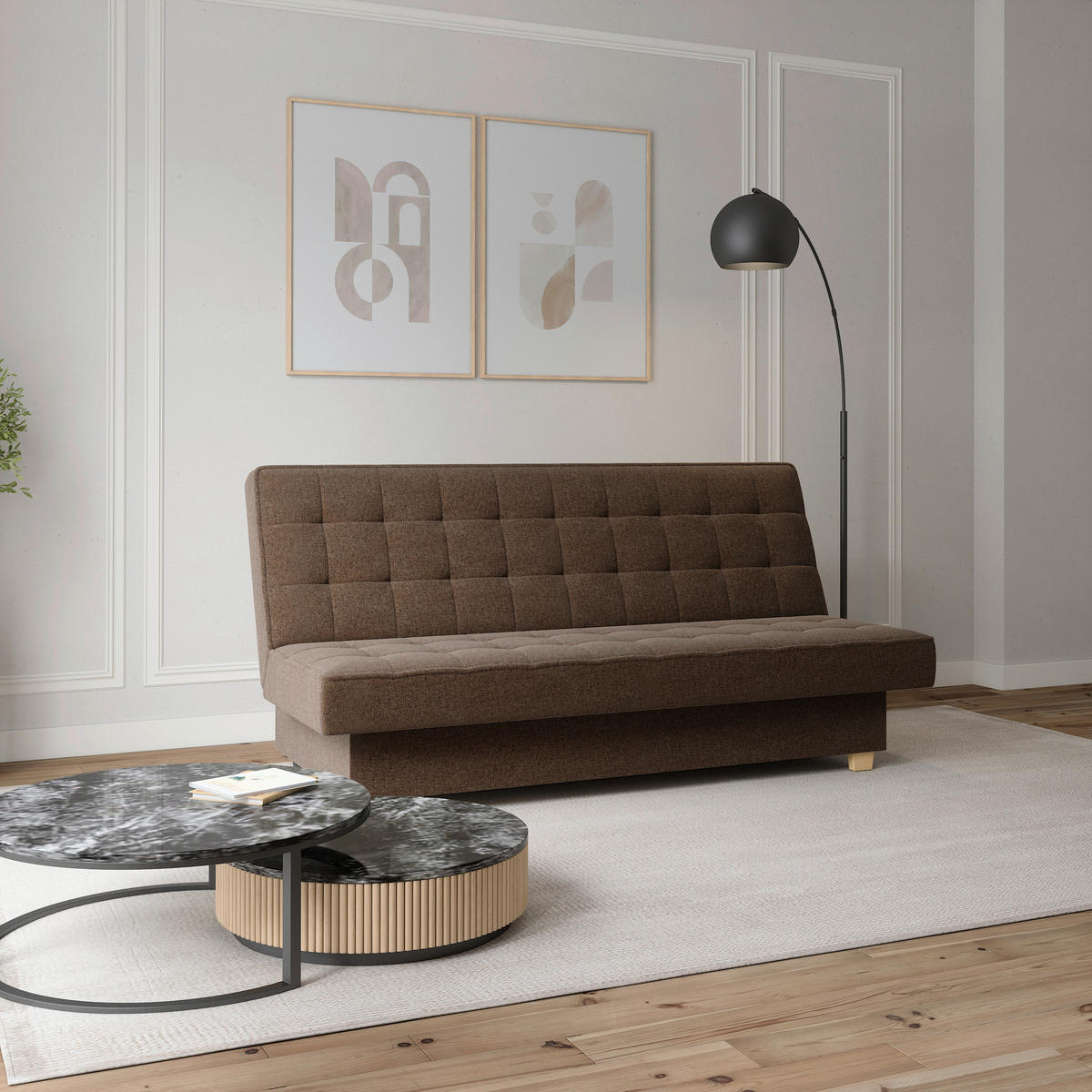 SCHLAFSOFA Braun  - Braun, Design, Holzwerkstoff/Kunststoff (192/92/95cm) - MID.YOU