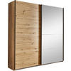 SCHWEBETÜRENSCHRANK in Eiche Artisan  - Eiche Artisan/Grau, Konventionell, Glas/Holzwerkstoff (181/210/62cm) - Xora