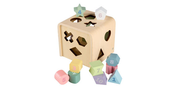 SPIELWÜRFEL - Blau/Pink, Basics, Holzwerkstoff (14/14/14,8cm) - My Baby Lou