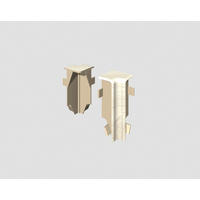 Innenecke Eiche Grau Kunststoff in Grau, Eichefarben  1.6/0.7/5.9 cm  - Eichefarben/Grau, Basics, Kunststoff (1.6/0.7/5.9cm) - Egger Holzwerkstoffe