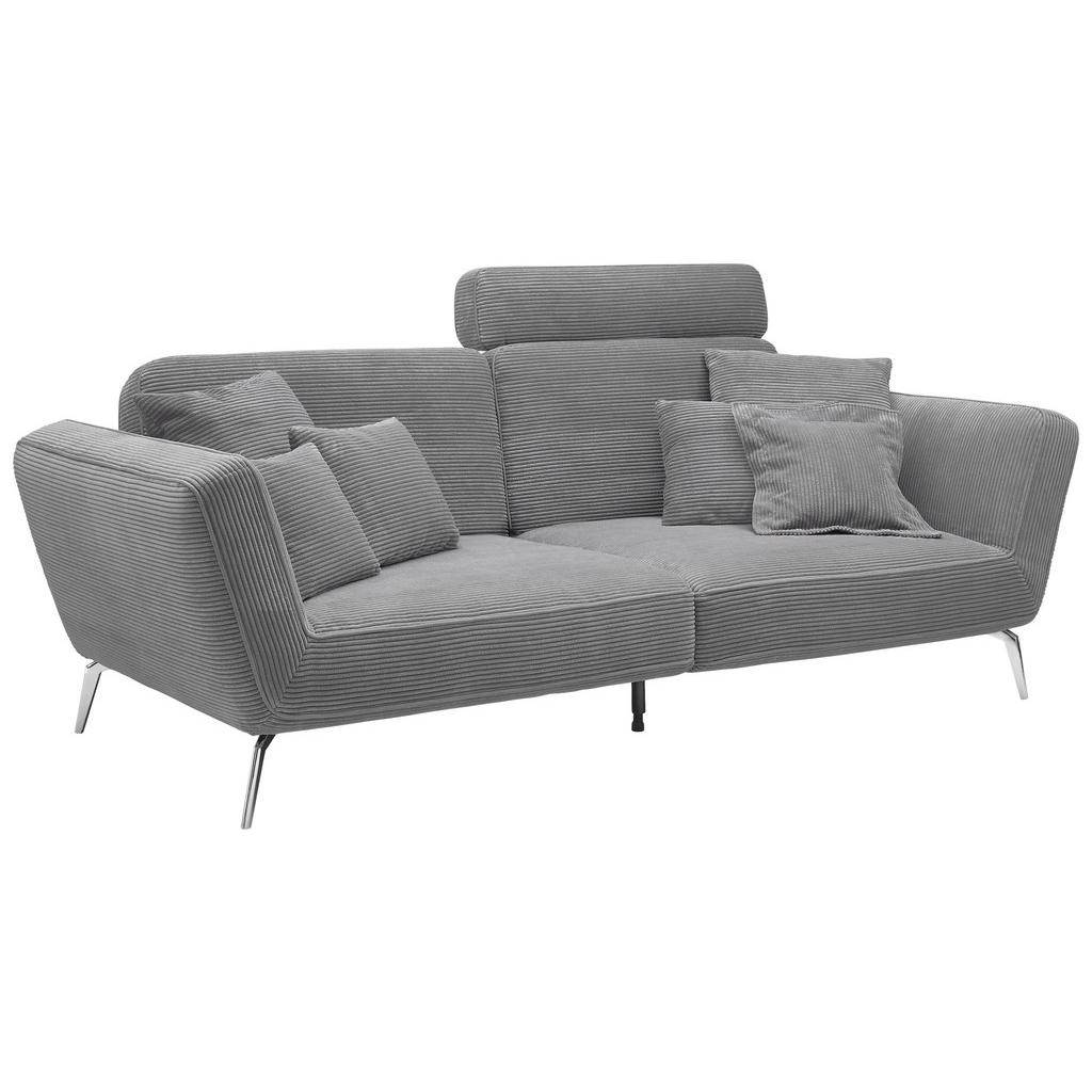 Thumbnail - SetOne by Musterring 3-Sitzer-Sofa, Grau, Textil, 260x90x125 cm, Fußauswahl, Stoffauswahl, Sitzqualitäten, Hocker erhält...