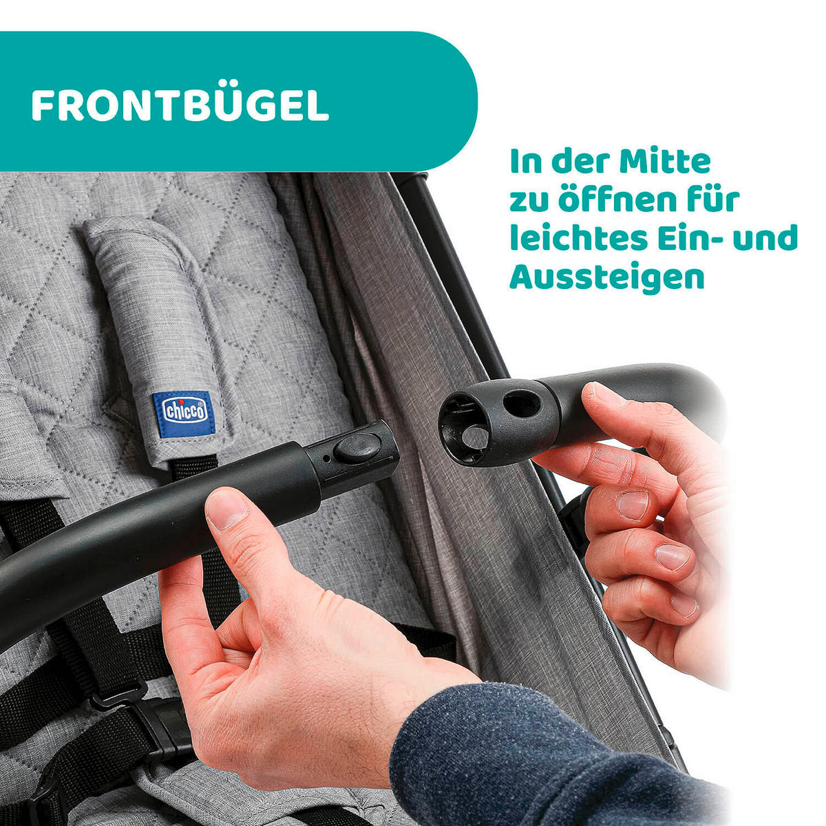 BUGGY TROLLEYME  - Grau, Basics, Metall (49,5/103/84cm) - Chicco