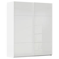 SCHWEBETÜRENSCHRANK 162/223/68 cm 2-türig Weiß  - Weiß, KONVENTIONELL, Glas/Holzwerkstoff (162/223/68cm) - Novel