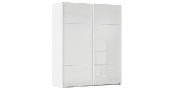 SCHWEBETÜRENSCHRANK  in Weiß  - Weiß, KONVENTIONELL, Glas/Holzwerkstoff (162/223/68cm) - Novel