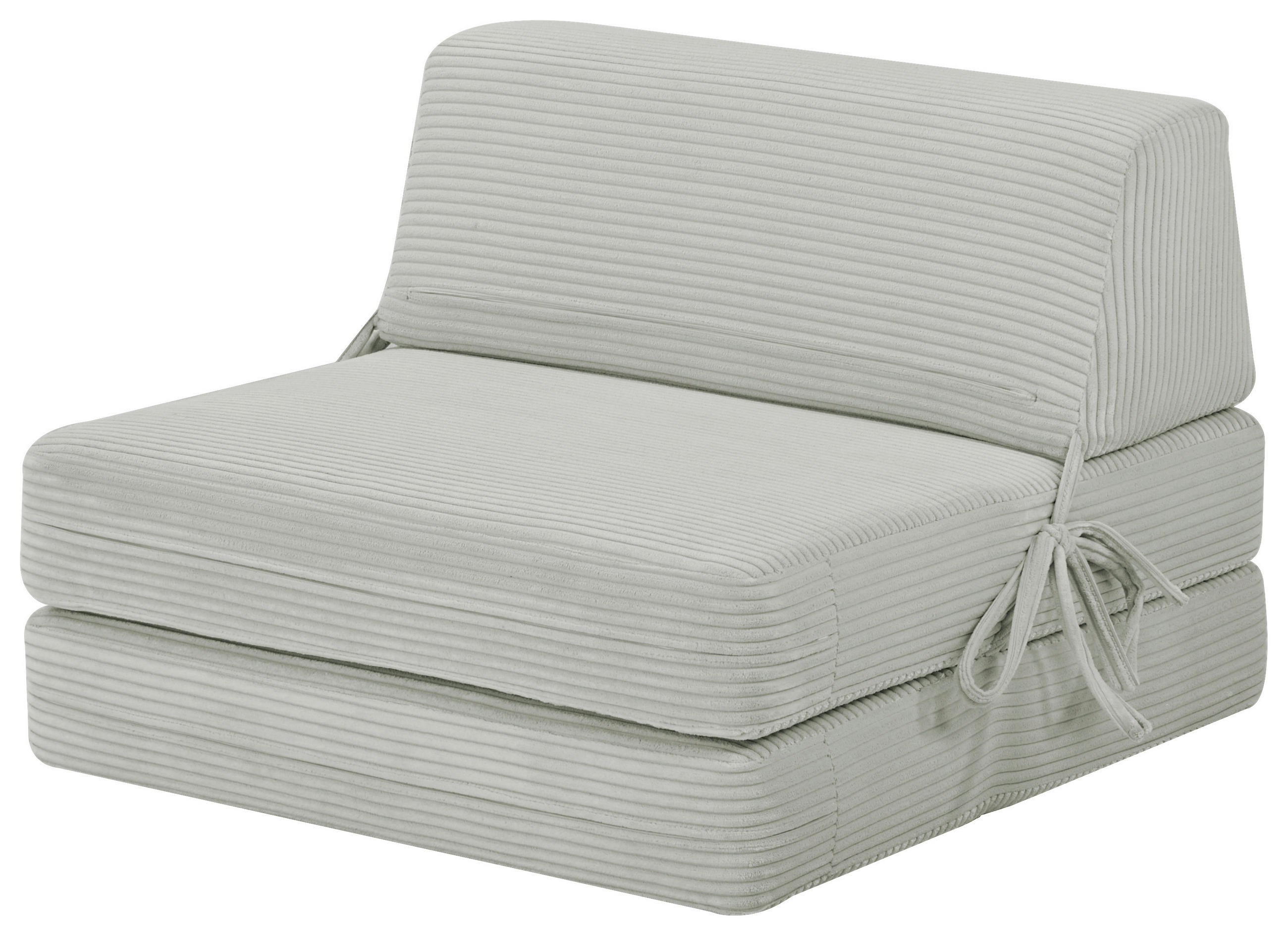SCHLAFSESSEL Cord Hellgrau    - Hellgrau, Design, Textil/Metall (65/57/81cm) - Livetastic