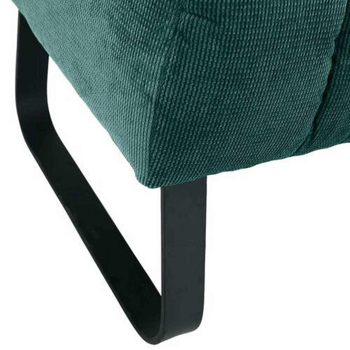 SITZBANK 175/87/77 cm  in Grün  - Schwarz/Grün, Design, Textil/Metall (175/87/77cm) - Novel