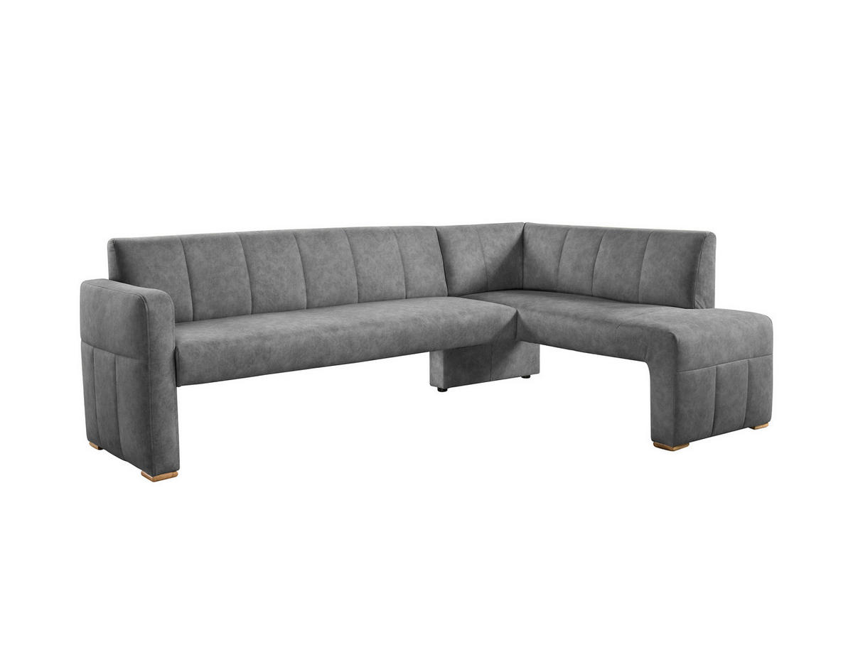 UGAONA KLUPA  siva   - siva/boja hrasta, Moderno, drvo/tekstil (245/159cm) - Livetastic