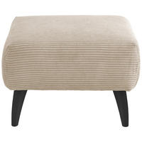HOCKER in Holz, Textil Beige  - Beige/Schwarz, Modern, Holz/Textil (66/44/66cm) - MID.YOU