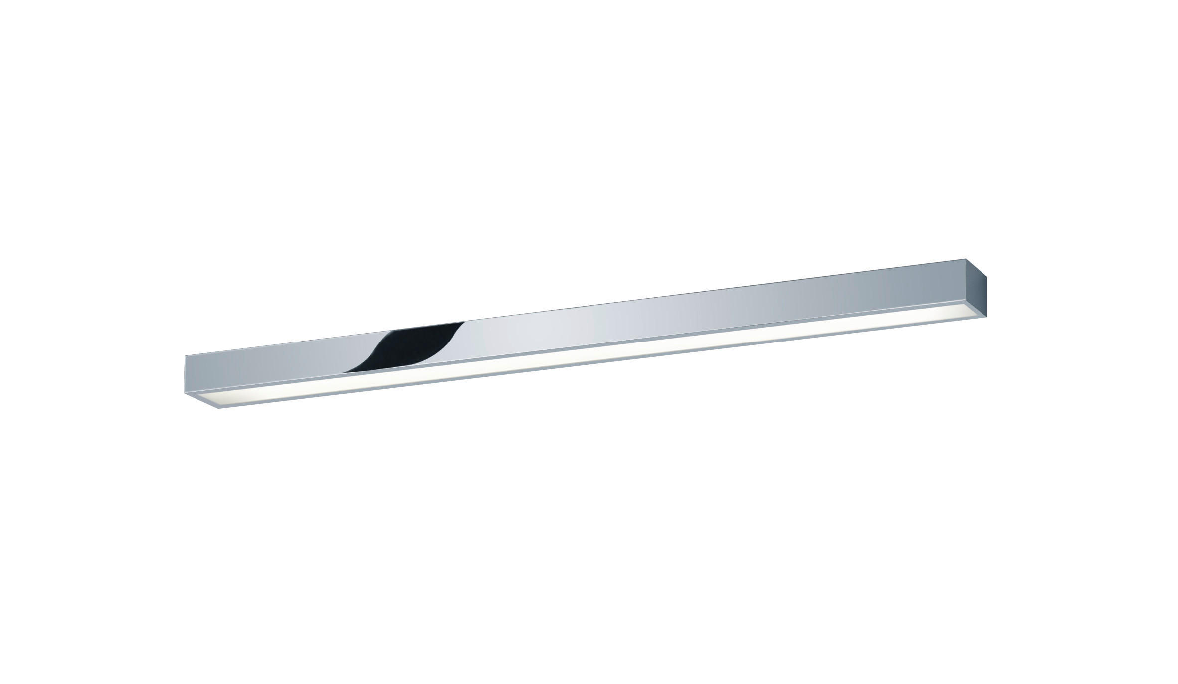 LED-WANDLEUCHTE 90/4,5/8 cm   - Chromfarben, Design, Glas/Metall (90/4,5/8cm) - Helestra