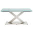 ESSTISCH in Metall, Glas 160(250)/90/77 cm - Edelstahlfarben/Grau, Design, Glas/Metall (160(250)/90/77cm) - Dieter Knoll ESSTISCH in Metall, Glas 160(250)/90/77 cm - Edelstahlfarben/Grau, Design, Glas/Metall (160(250)/90/77cm) - Dieter Knoll