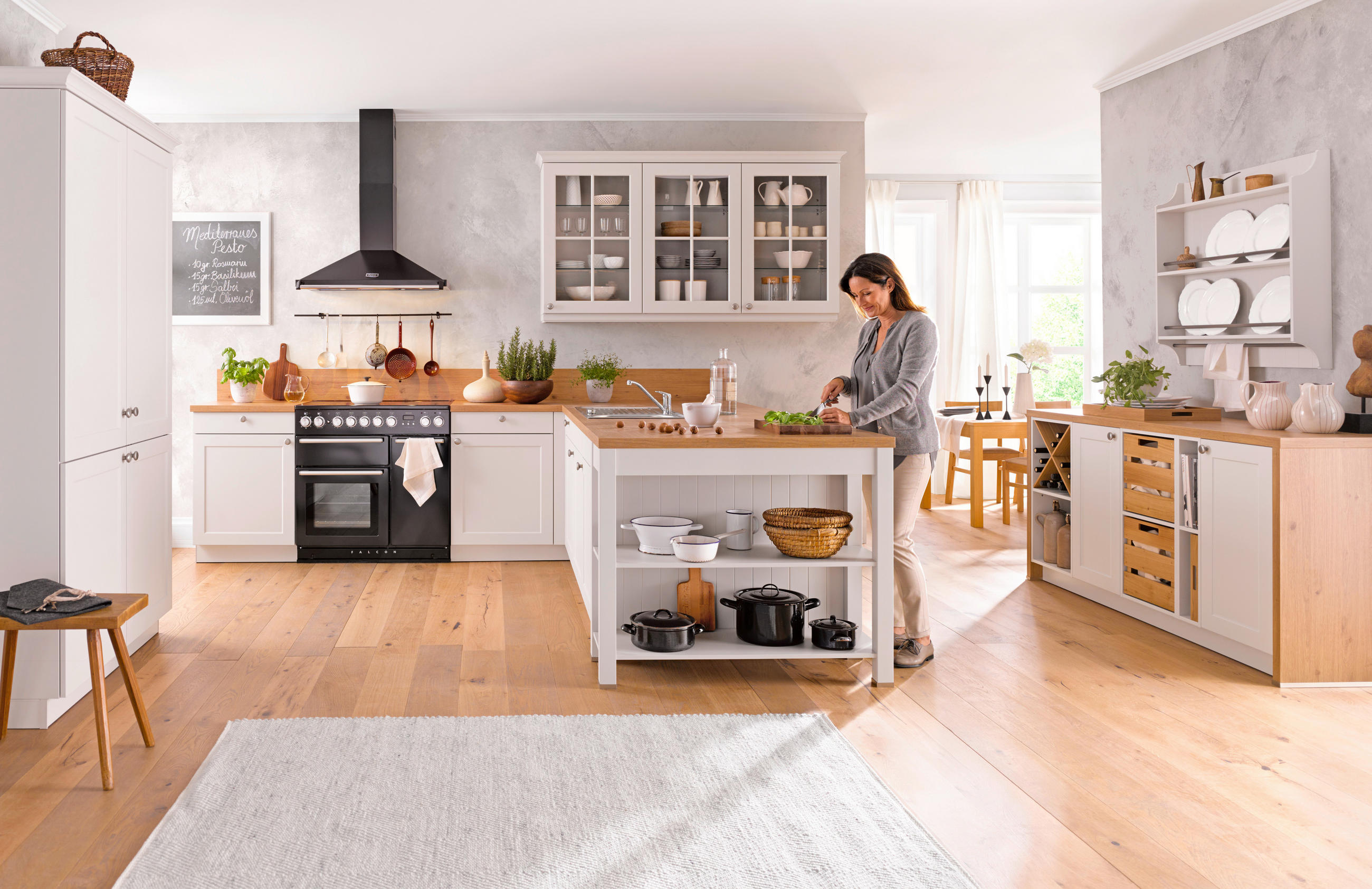 EINBAUKÜCHE Victoria Satin  - LIFESTYLE, Holzwerkstoff - Novel