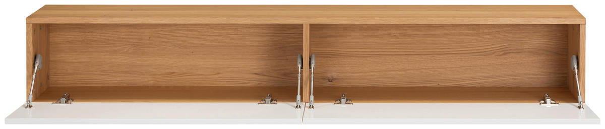 LOWBOARD 180/30/33 cm  - Weiß Hochglanz/Naturfarben, Design, Holz/Holzwerkstoff (180/30/33cm) - MID.YOU