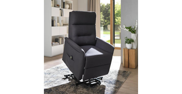 FERNSEHSESSEL in Textil Grau - Schwarz/Grau, KONVENTIONELL, Textil (76/106/82-158cm) - Cantus
