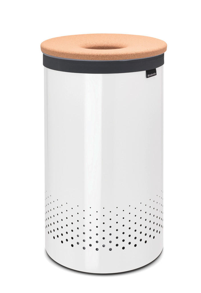 PRÁDELNÍ KOŠ - bílá, Design, kov/kompozitní dřevo (38/63,5/38cm) - Brabantia