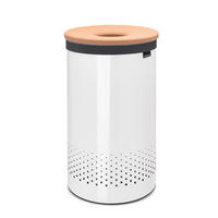 PRÁDELNÍ KOŠ - bílá, Design, kov/kompozitní dřevo (38/63,5/38cm) - Brabantia