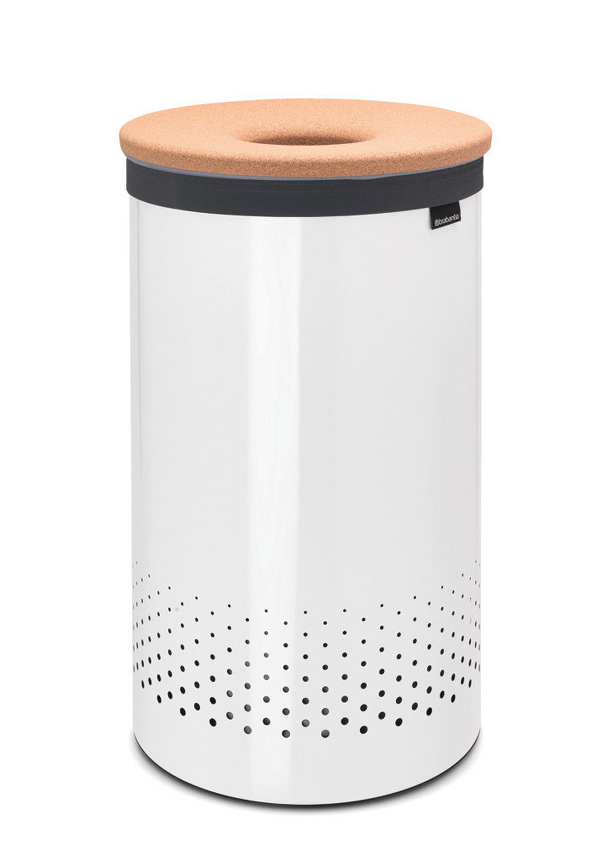 PRÁDELNÍ KOŠ - bílá, Design, kov/kompozitní dřevo (38/63,5/38cm) - Brabantia
