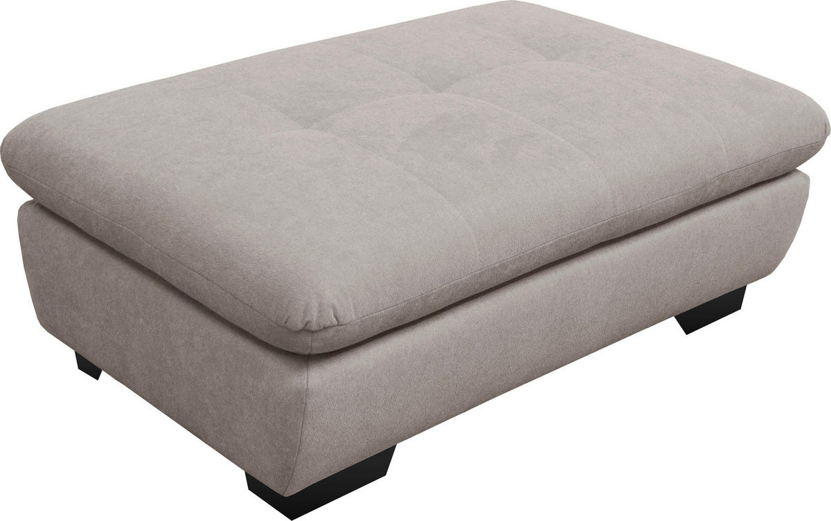 ECKSOFA in Mikrofaser Hellgrau  - Hellgrau/Schwarz, Design, Textil/Metall (290/198cm) - Xora