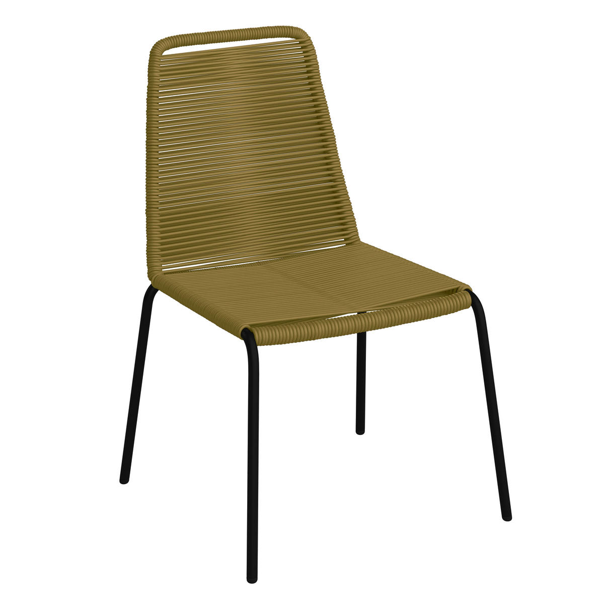 GARTENSTUHL - Senfgelb/Schwarz, LIFESTYLE, Kunststoff/Metall (56/62/85,5cm) - Ambia Garden