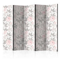 SKÄRMVÄGG  i trä, textil  pink, ljusgrå  - pink/ljusgrå, Basics, trä/textil (225/172/3cm) - artgeist