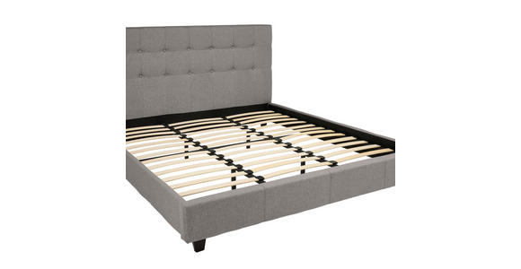 POLSTERBETT Lattenrost Hellgrau 180/200 cm - Hellgrau, MODERN, Holz/Textil (180/200cm) - Carryhome