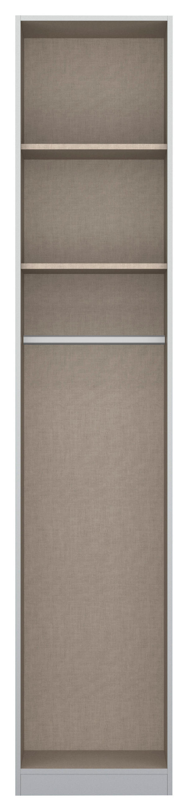 GARDEROB MED GÅNGJÄRN 47/229/54 cm 1-dörrar - aluminiumfärg/ljusgrå, Modern, trämaterial (47/229/54cm) - Rauch Möbel