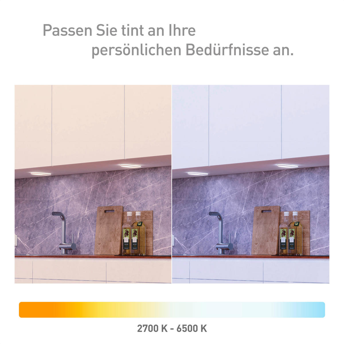 UNTERBAULEUCHTEN-SET - Weiß, Basics, Kunststoff (5,5/1,5/15cm) - Tint