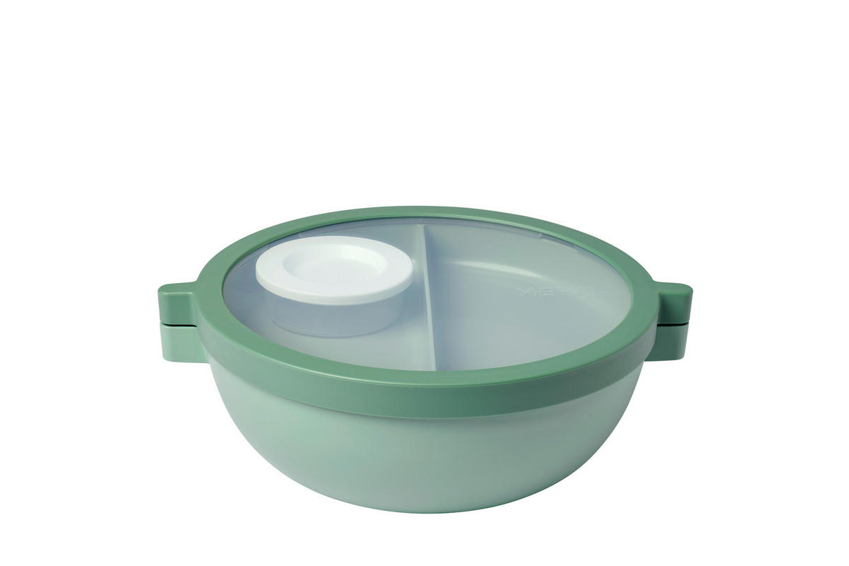 BENTO BOX plast  plast 1.5 l - šalvějově zelená/průhledné, Konvenční, plast (24/20,7/8,5cm) - Mepal