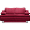 SCHLAFSOFA Bruno in Flachgewebe Rot  - Chromfarben/Rot, Design, Textil/Metall (194/96/86cm) - Novel