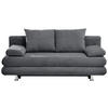 SCHLAFSOFA Flachgewebe Dunkelgrau  - Chromfarben/Dunkelgrau, Design, Kunststoff/Textil (196/74/90cm) - Carryhome