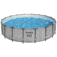 BAZÉN 549/122 cm - modrá/sivá, Basics, kov/plast (549/122cm) - Bestway