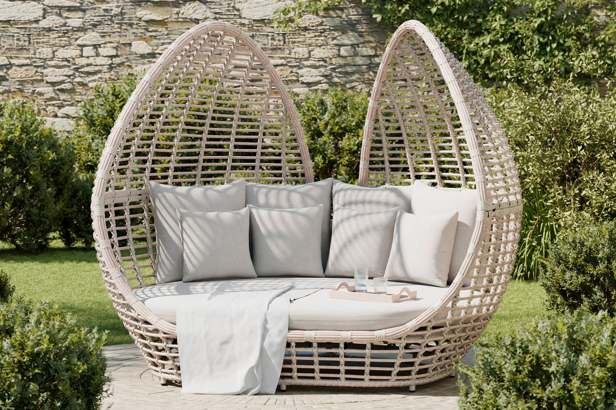 SONNENINSEL Aluminium  - Beige, MODERN, Kunststoff/Textil (218l) - Ambia Garden