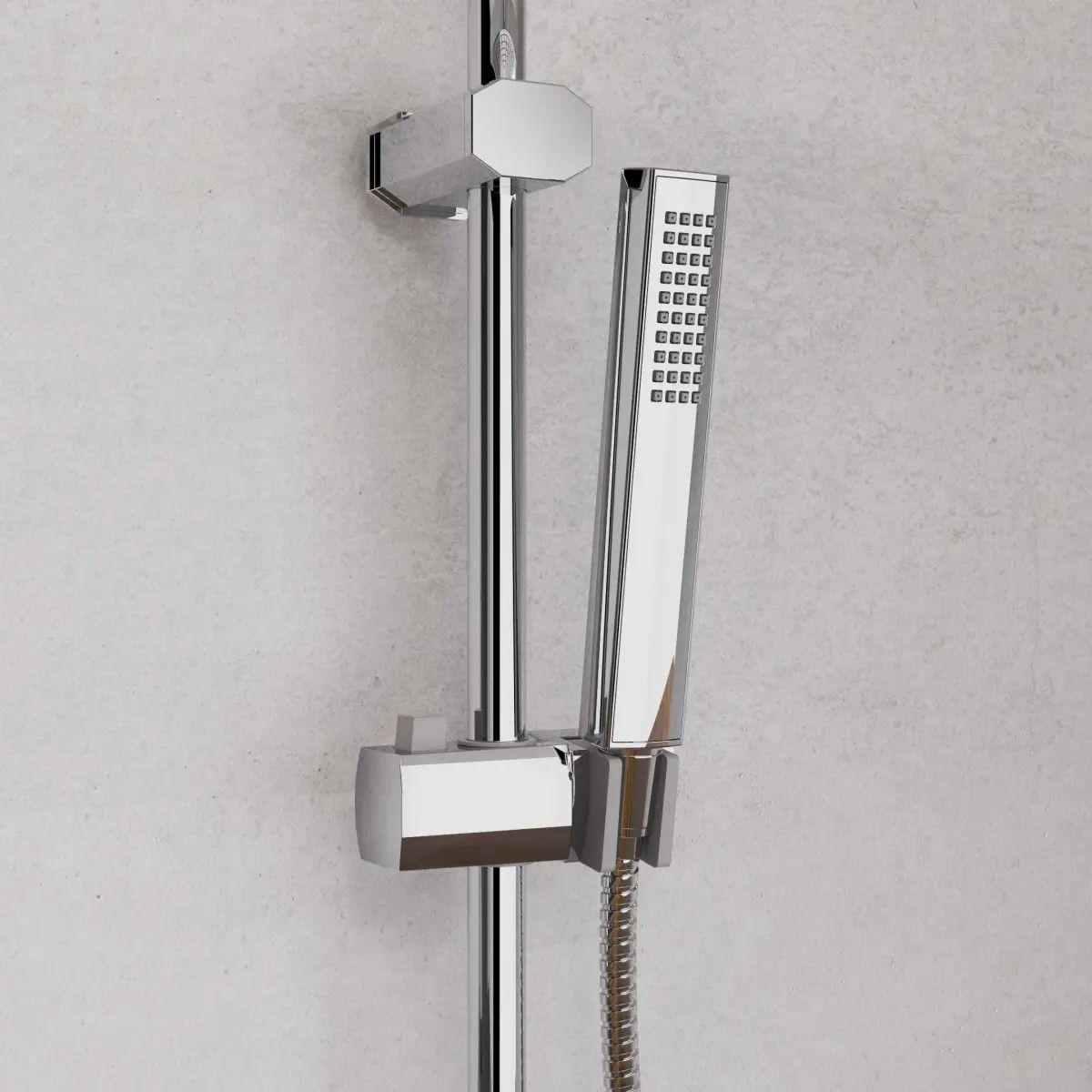 Brauseset  - Chromfarben, Kunststoff/Metall (20,0/99,0/34,0cm) - Schütte