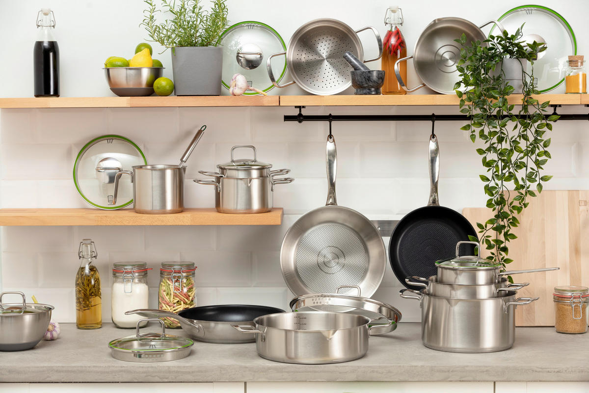 BRATPFANNE München 28 cm  - Silberfarben, Design, Metall (28cm) - Chefkoch+Fackelmann