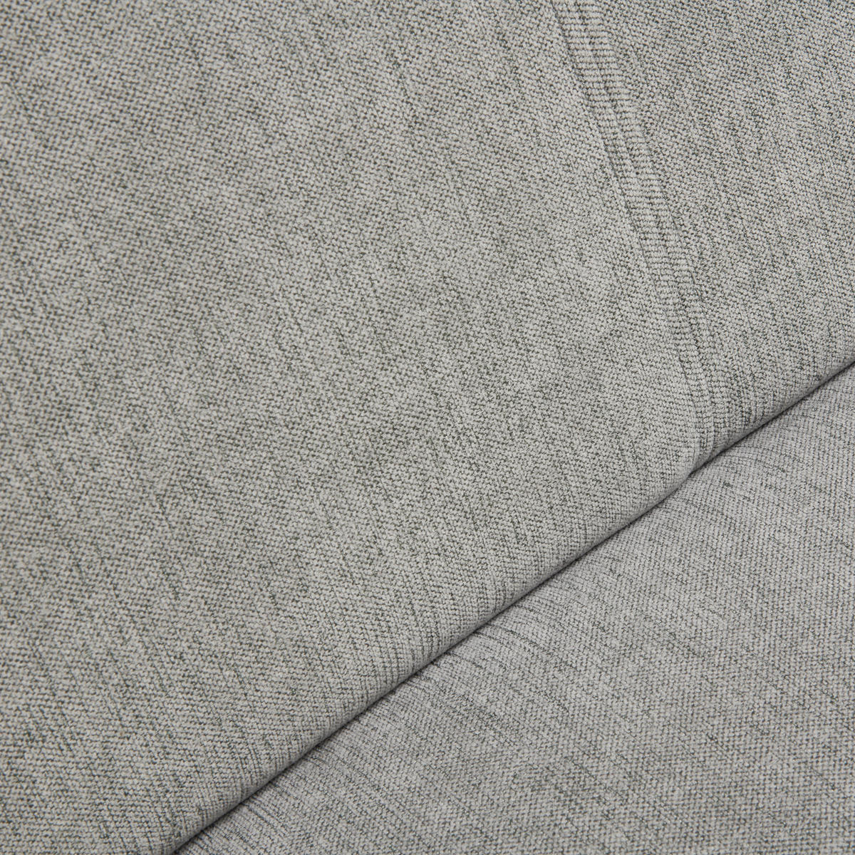 ECKSOFA in Chenille Grau  - Schwarz/Grau, Design, Textil/Metall (260/203cm) - Stylife