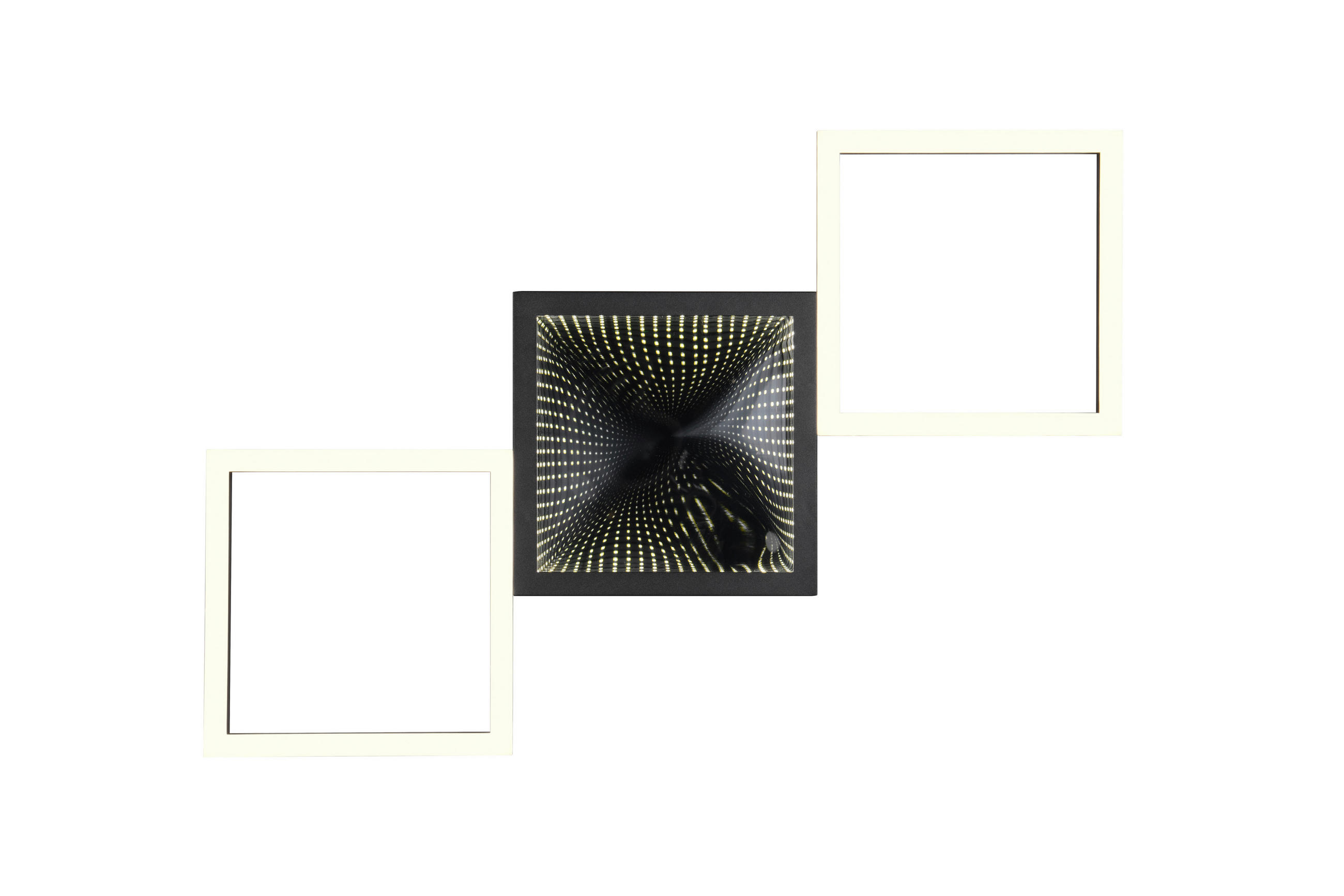 PLAFONIERĂ CU LED - alb/negru, Basics, plastic/metal (66cm)