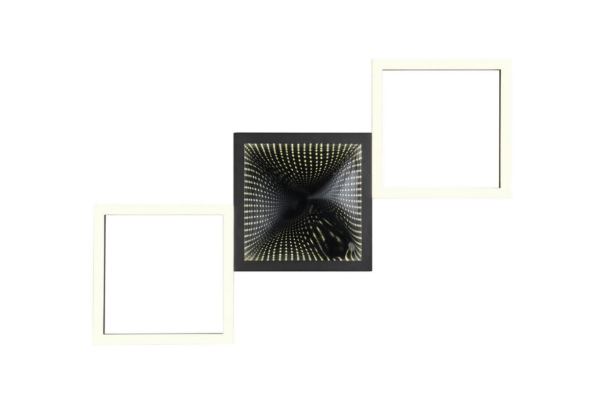 PLAFONIERĂ CU LED - alb/negru, Basics, plastic/metal (66cm)