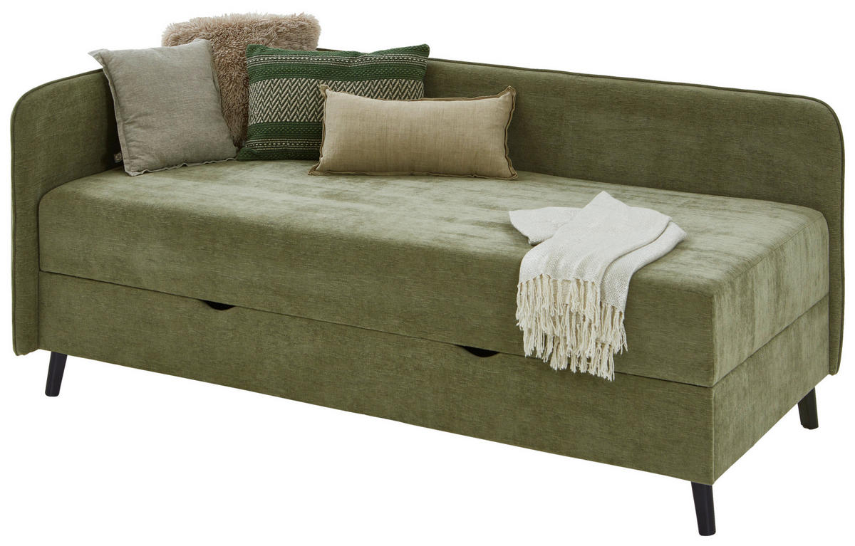 BOXBETT 140/200 cm  in Grün  - Schwarz/Grün, Design, Holz/Textil (140/200cm) - Boxxx