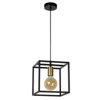 HÄNGELEUCHTE Ruben 22/22/150 cm   - Schwarz, Basics, Metall (22/22/150cm) - Lucide
