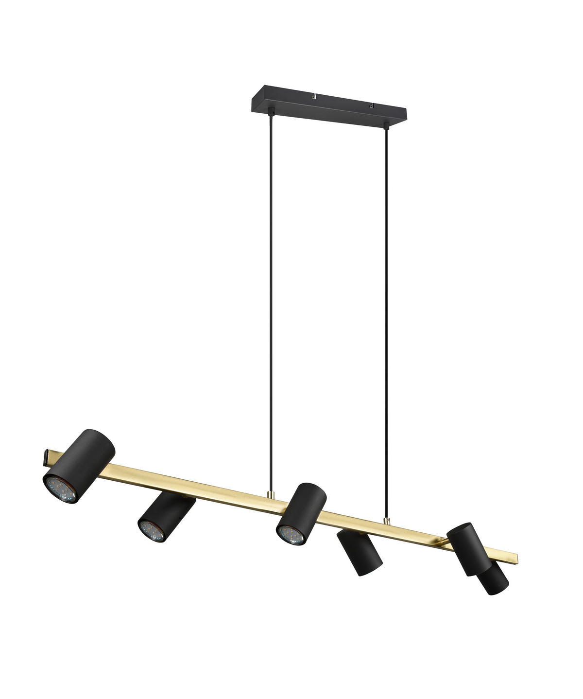 HÄNGELEUCHTE  115/150/18 cm   - Goldfarben/Schwarz, Design, Metall (115/150/18cm) - Trio Leuchten