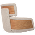 ARMLEHNSTUHL  Wippfunktion, Sitzfläche 360° drehbar, automatische Rückholfunktion Webstoff  - Taupe/Eichefarben, Design, Holz/Textil (62/92/66cm) - Dieter Knoll