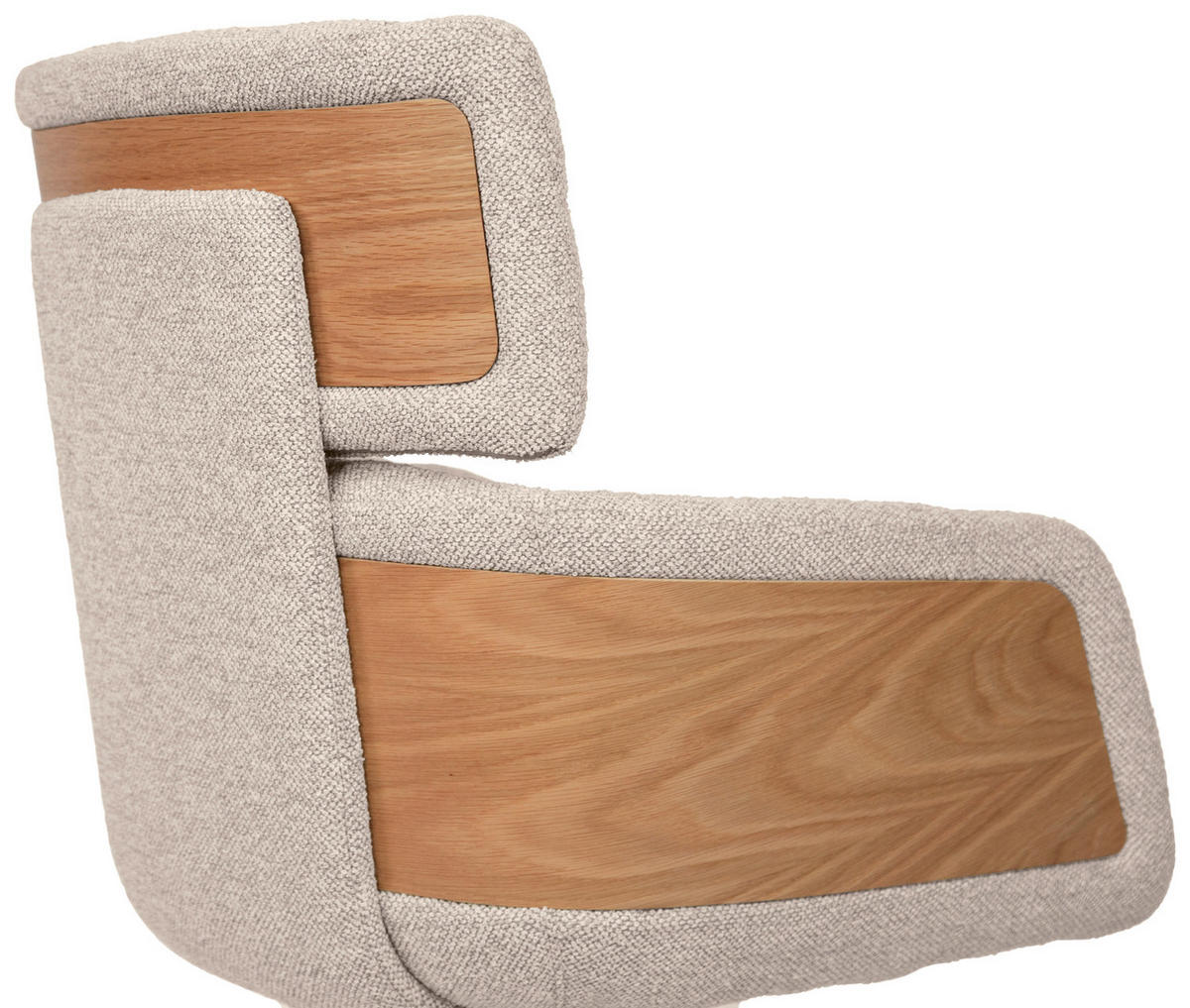 ARMLEHNSTUHL  in Eisen Webstoff  - Taupe/Eichefarben, Design, Holz/Textil (62/92/66cm) - Dieter Knoll