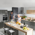 EINBAUKÜCHE   - Eichefarben/Grau, Design, Holzwerkstoff - Dieter Knoll
