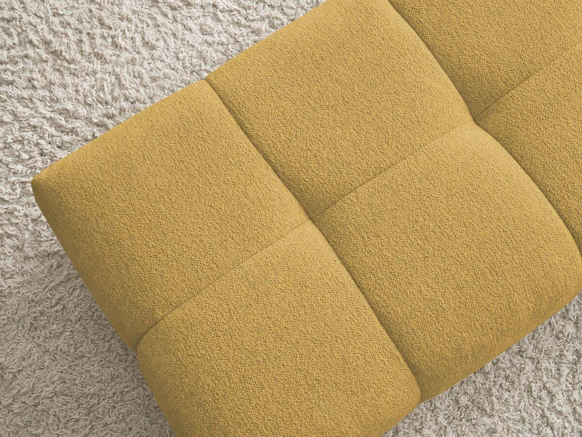 HOCKER EVEREST Flachgewebe Gelb  - Gelb/Schwarz, MODERN, Kunststoff/Textil (166/100/40cm)